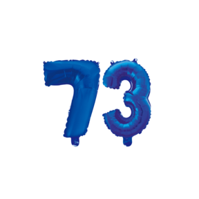 Folieballon 73 jaar blauw 41cm