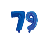 Folieballon 79 jaar blauw 41cm