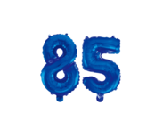 Folieballon 85 jaar blauw 41cm
