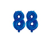 Folieballon 88 jaar blauw 41cm