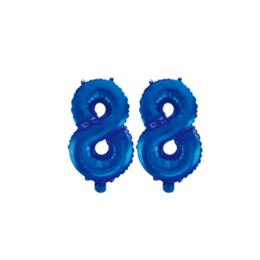 Folieballon 88 jaar blauw 41cm