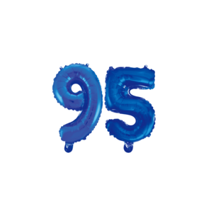 Folieballon 95 jaar blauw 41cm