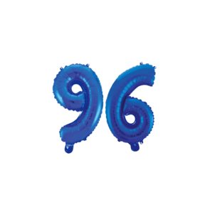 Folieballon 96 jaar blauw 41cm