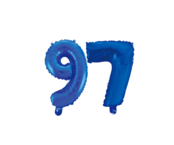 Folieballon 97 jaar blauw 41cm