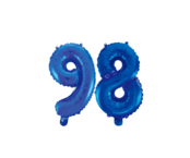 Folieballon 98 jaar blauw 41cm
