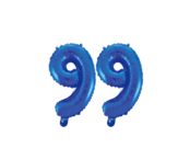 Folieballon 99 jaar blauw 41cm