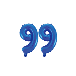 Folieballon 99 jaar blauw 41cm