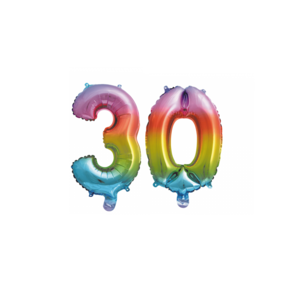 Folieballon 30 jaar Regenboog 41cm