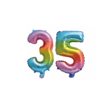 Folieballon 35 jaar Regenboog 41cm