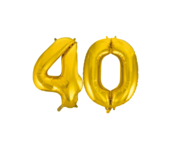 Folieballon 40 jaar Goud 86cm