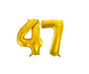 Folieballon 47 jaar Goud 86cm