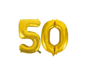 Folieballon 50 jaar Goud 86cm