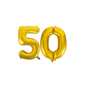 Folieballon 50 jaar Goud 86cm