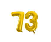 Folieballon 73 jaar Goud 86cm
