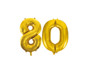 Folieballon 80 jaar Goud 86cm Folieballon 80 jaar Goud 86cm