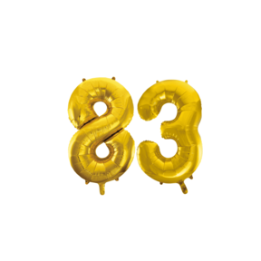 Folieballon 83 jaar Goud 86cm
