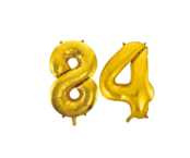 Folieballon 84 jaar Goud 86cm