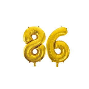 Folieballon 86 jaar Goud 86cm