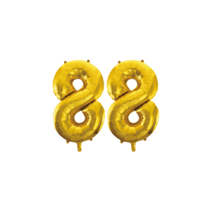 Folieballon 88 jaar Goud 86cm