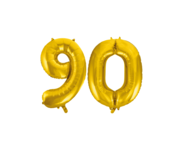 Folieballon 90 jaar Goud 86cm Folieballon 90 jaar Goud 86cm