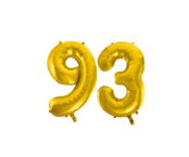 Folieballon 93 jaar Goud 86cm