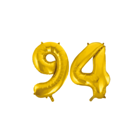 Folieballon 94 jaar Goud 86cm