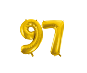 Folieballon 97 jaar Goud 86cm