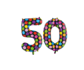 Folieballon 50 jaar stippen 86cm