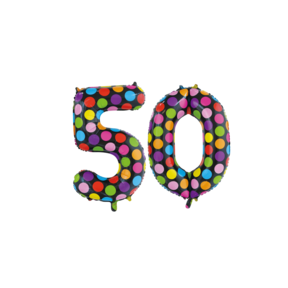 Folieballon 50 jaar stippen 86cm