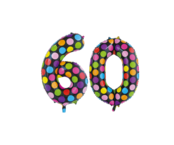 Folieballon 60 jaar stippen 86cm