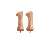 Folieballon 11 jaar Rosé Goud 86cm Folieballon 11 jaar Rosé Goud 86cm