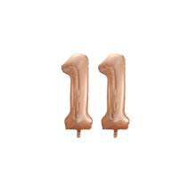 Folieballon 11 jaar Rosé Goud 86cm