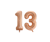 Folieballon 13 jaar Rosé Goud 86cm Folieballon 13 jaar Rosé Goud 86cm