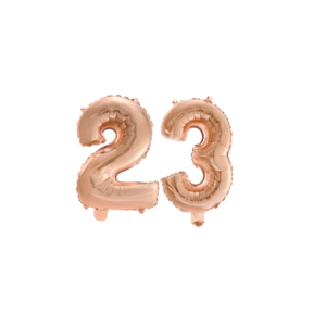 Folieballon 23 jaar Rosé Goud 86cm