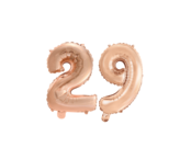 Folieballon 29 jaar Rosé Goud 41cm Folieballon 29 jaar Rosé Goud 41cm
