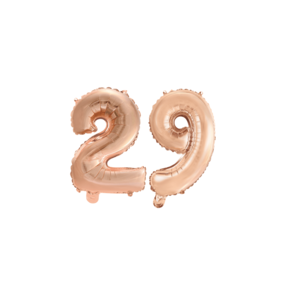 Folieballon 29 jaar Rosé Goud 41cm