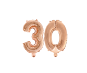 Folieballon 30 jaar Rosé Goud 41cm Folieballon 30 jaar Rosé Goud 41cm
