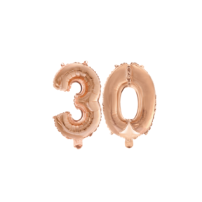 Folieballon 30 jaar Rosé Goud 41cm