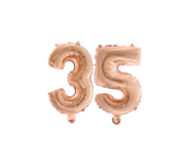 Folieballon 35 jaar Rosé Goud 41cm