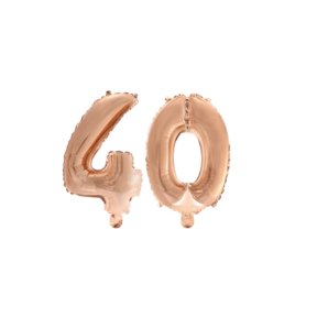 Folieballon 40 jaar Rosé Goud 41cm