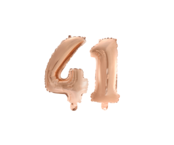 Folieballon 41 jaar Rosé Goud 41cm
