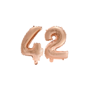 Folieballon 42 jaar Rosé Goud 41cm