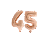 Folieballon 45 jaar Rosé Goud 41cm