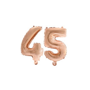 Folieballon 45 jaar Rosé Goud 41cm