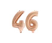 Folieballon 46 jaar Rosé Goud 41cm Folieballon 46 jaar Rosé Goud 41cm