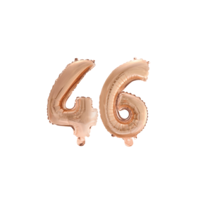 Folieballon 46 jaar Rosé Goud 41cm