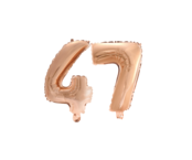 Folieballon 47 jaar Rosé Goud 41cm