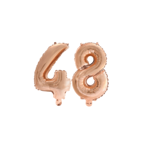 Folieballon 48 jaar Rosé Goud 41cm