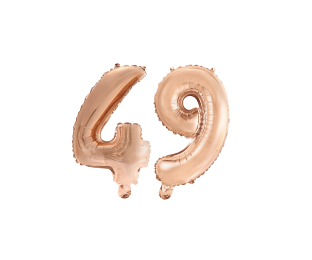 Folieballon 49 jaar Rosé Goud 41cm