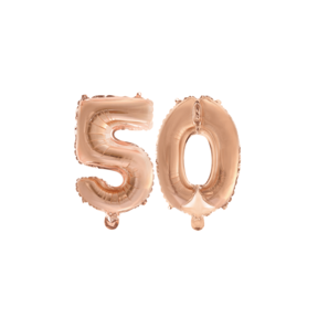 Folieballon 50 jaar Rosé Goud 41cm